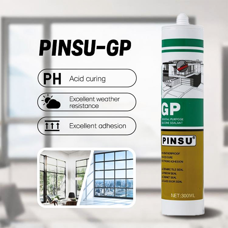 PINSU-GP Уксусный силиконовый герметик для герметизации стекол и окон PINSU-GP Уксусный силиконовый герметик для герметизации стекол и окон